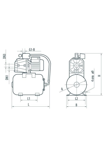 Насосная станция Насосы+ AUDP 750A/24L (4823072204505)