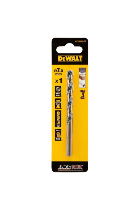 Свердло по металу Black & Gold DeWALT DT20525 | Valeon