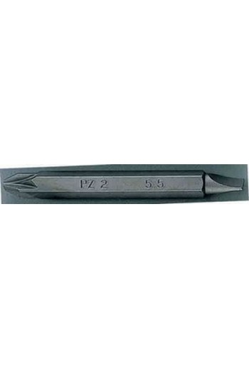 Бита двусторонняя 1/4" PZ2хSL5.5 L60 мм KING TONY (1360552Z)