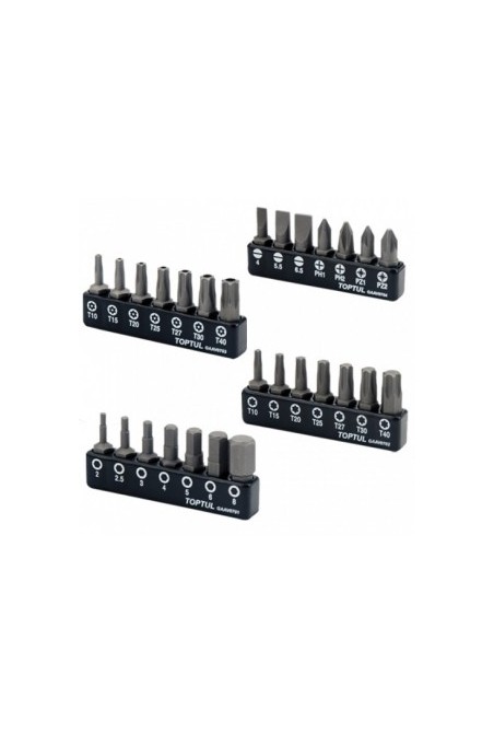 Набір біт (SL: 4*0.5, 5.5*1, 6.5*1.2, PH1, PH2, PZ1, PZ2) TOPTUL GAAV0704