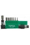 Набір біт 1/4 HEX 2-8мм + Гобр.перех. 8ед. TOPTUL GAAL0803