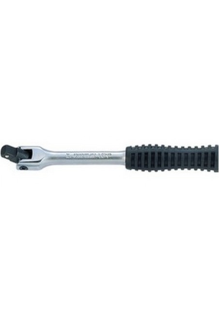 Вороток 3/8" з карданом 250 мм резиновая ручка KING TONY (3452-10G)