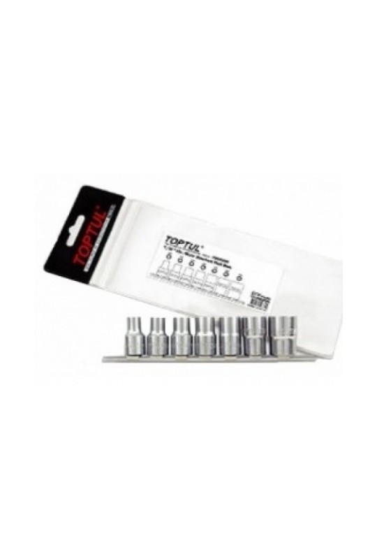 Набір головок TORX 1/2 E10-E24 7ед.(звезда Давида) TOPTUL GAAG0704