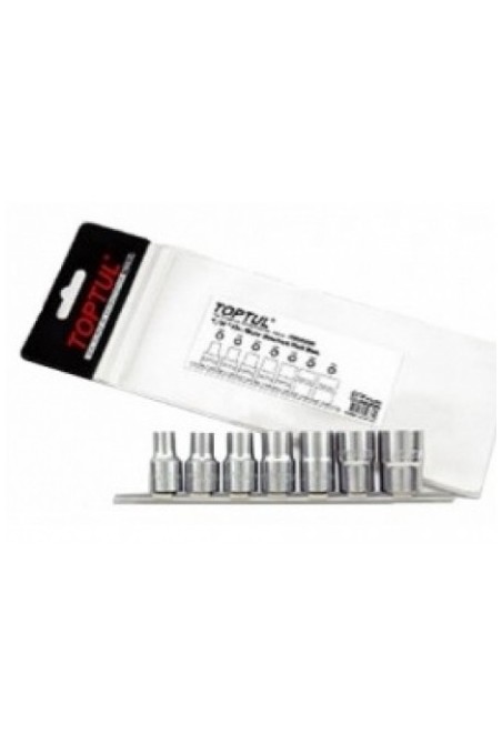Набір головок TORX 1/2 E10-E24 7ед.(звезда Давида) TOPTUL GAAG0704