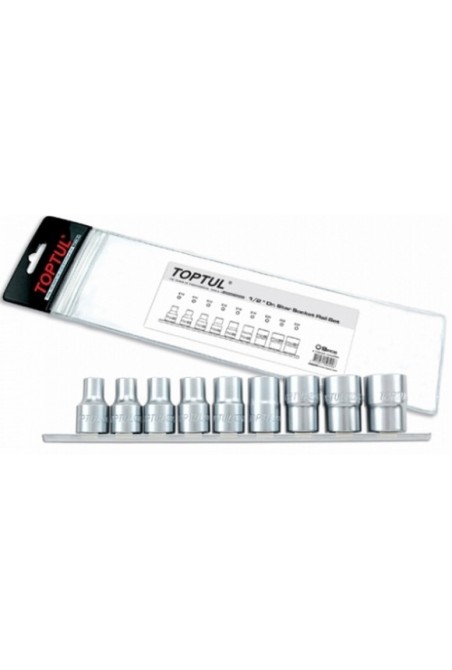 Набор головок TORX 1/2 E10-E24 9ед.(звезда Давида) TOPTUL GAAG0901