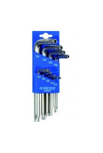 Набір ключів Г-подібних TORX T10H-T50H (9 од.) KING TONY (20409PR90)