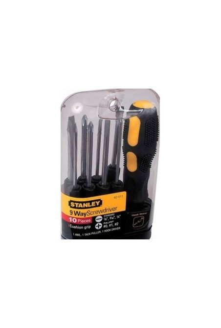 Відвертка STANLEY Multifunctional з 9-тью змінними бітами-вставками