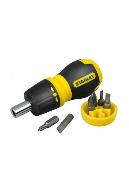 Відвертка STANLEY Multibit Stubby реверсивна з 6-ю змінними бітами