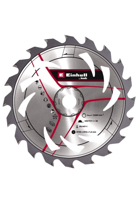 Пильный диск Einhell, 150х16 мм, 20Т | Valeon