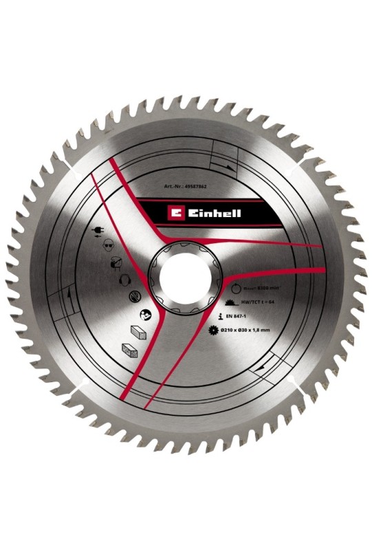 Saw disc Einhell, 210x30 mm, T64 | Valeon