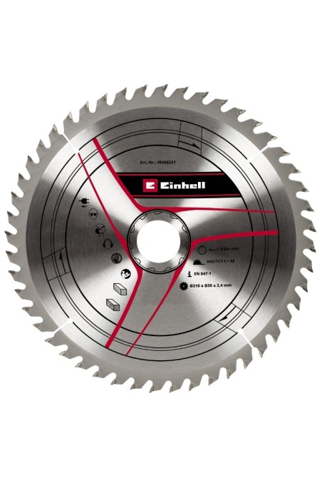 Пильный диск Einhell, 216х30 мм, T48 | Valeon
