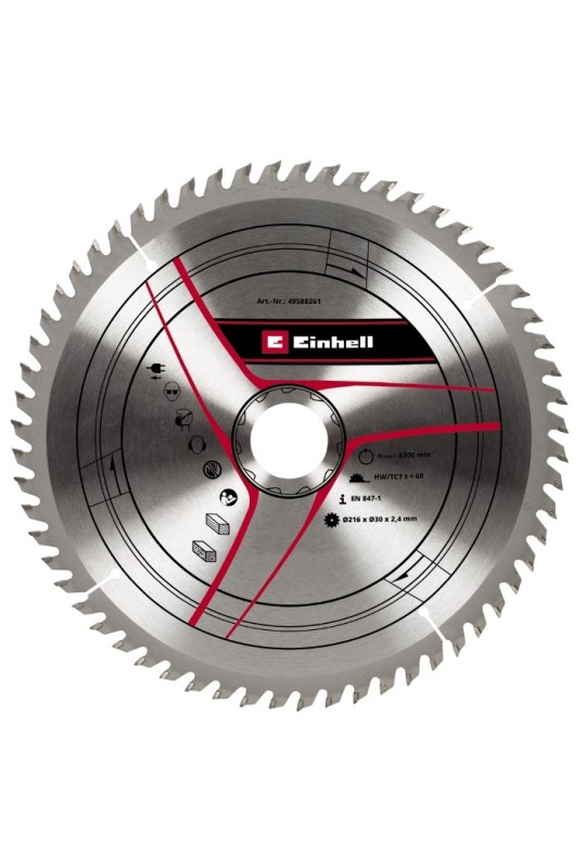 Saw disc Einhell, 216x30 mm, T60 | Valeon