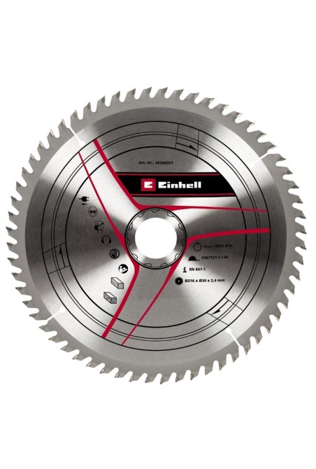 Saw disc Einhell, 216x30 mm, T60 | Valeon