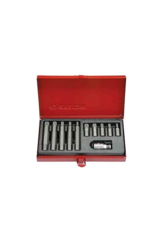 Набор бит c адаптером SPLINE 1/2" (11 пр.) KING TONY (1011MQ)