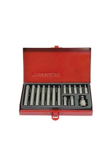 Набор бит c адаптером TORX 1/2" Т20-Т55 (15 ед.) KING TONY (1015PQ)