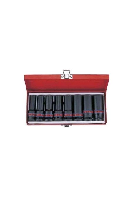 Набор головок 1/2" ударных глубоких дюйм 8 ед. 1/2-15/16 KING TONY (4410SP)