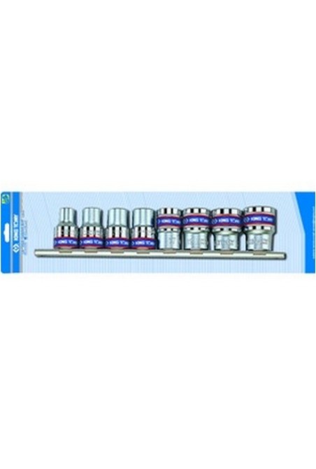 Набор головок 1/2" 8 ед. на 10-19мм 12-ти гранн. (блистер) KING TONY (4010MR01)