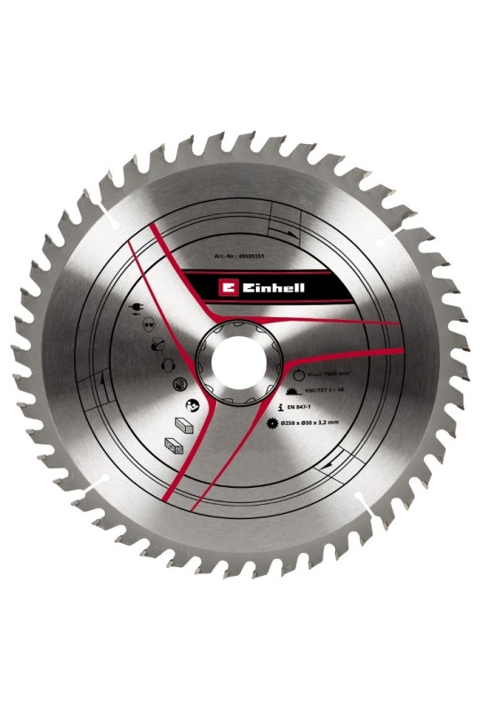 Пильний диск Einhell, 250х30 мм, T48 | Valeon