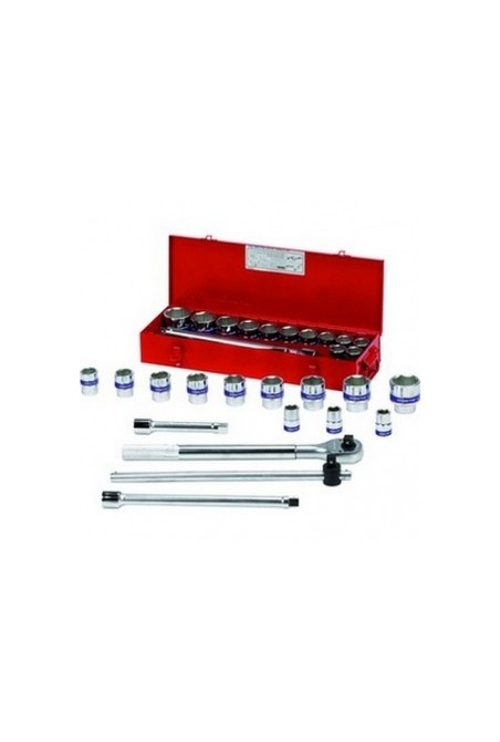 Набор головок 3/4" 6-ти гранн. (21-50мм) 16 пр. KING TONY (6316MR)