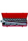 Набор головок 3/4" дюймовые 23 ед. 12гранн. KING TONY (6023SR)