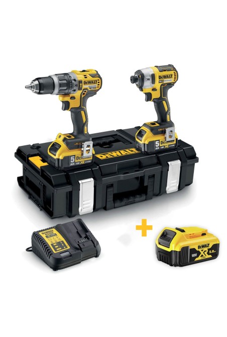 Набір з двух інструментів безщіткових DeWALT DCK266P2+DCB184 | Valeon