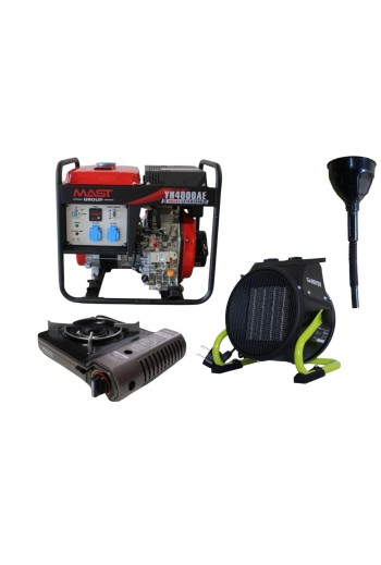 Diesel generator THUNDER DRS-12500 + gas tile Orcamp CK-505 + 4 gas kartridzha 400 ml | Valeon