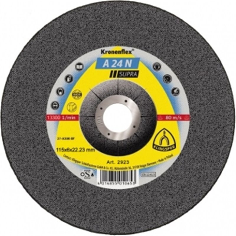 Зачистной круг (115х6х22,23) Klingspor A 24 N Supra (2923)