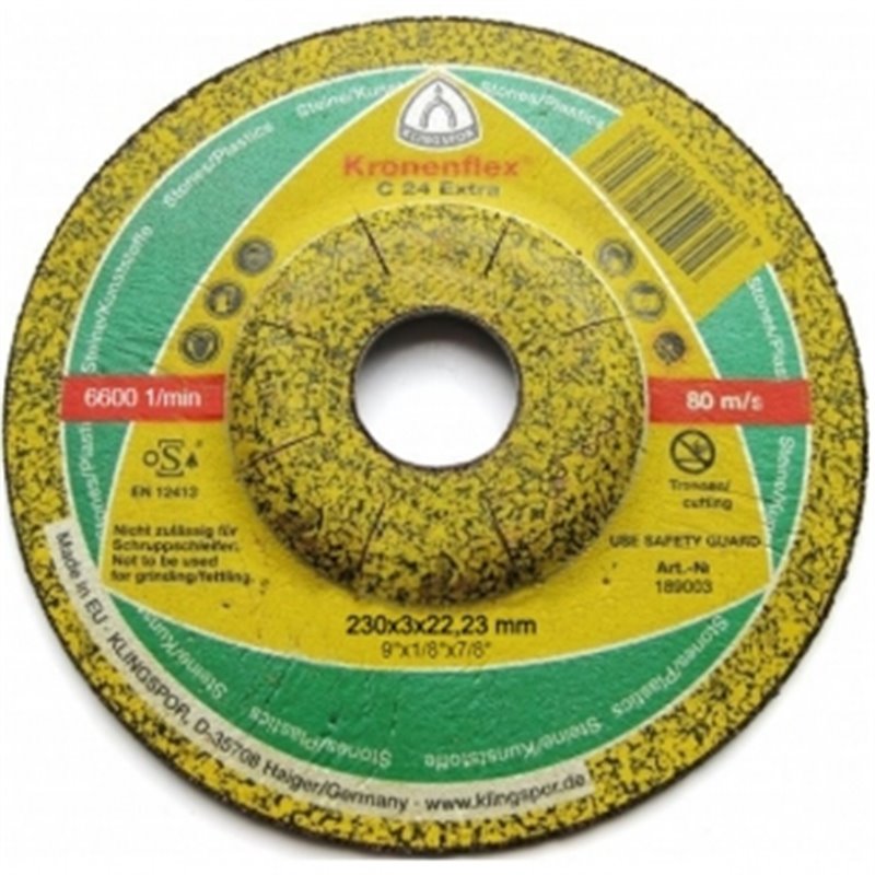 Отрезной круг (230х3х22,23) Klingspor C 24 Extra (189003)