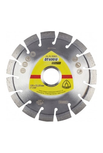 Алмазный отрезной круг (125х2,4х22,23) Klingspor DT 600 U Supra (322631)