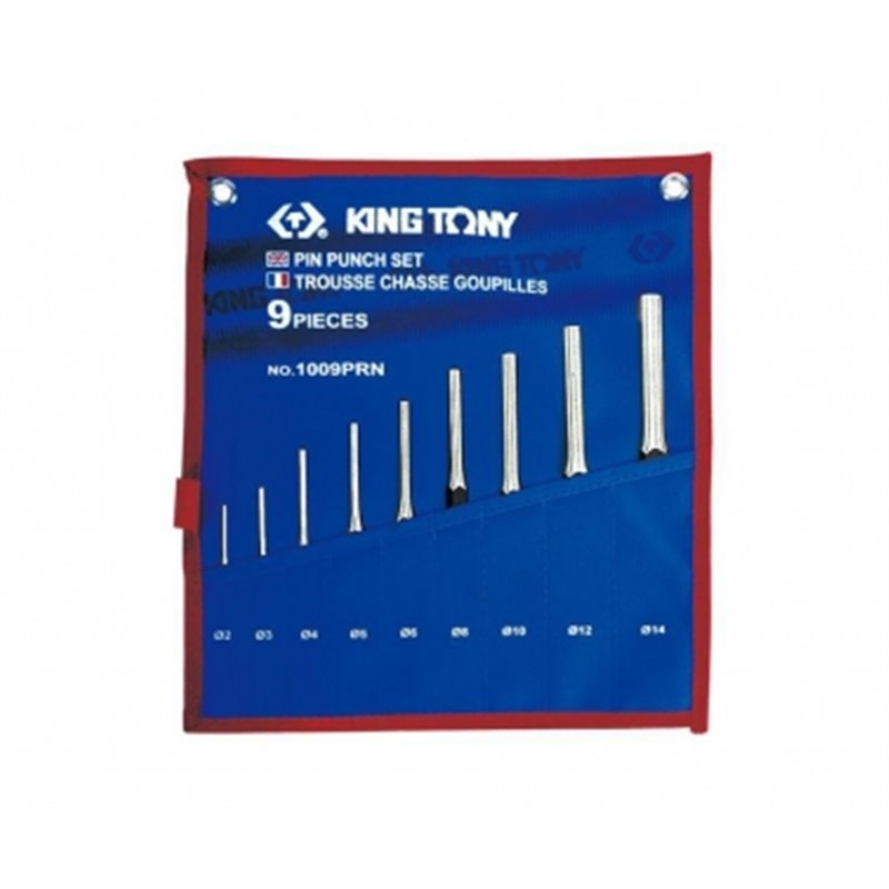 Набор выколоток 2-14 мм (9 предм.) KING TONY (1009PRN)