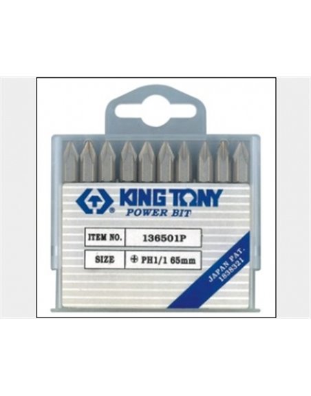 Бита двусторонняя 1/4" PH1хSL4.5 L60 мм KING TONY (1360451P)