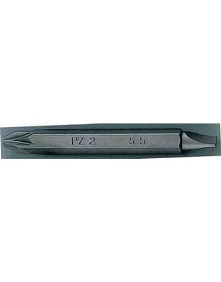 Біта двостороння 1/4" PZ3хSL7.0 L-60 мм KING TONY (1360703Z)