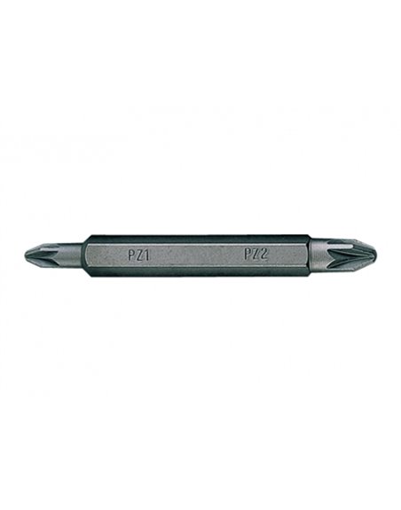 Бита двусторонняя 1/4" PZ1хPZ2 L60 мм KING TONY (1360012Z)
