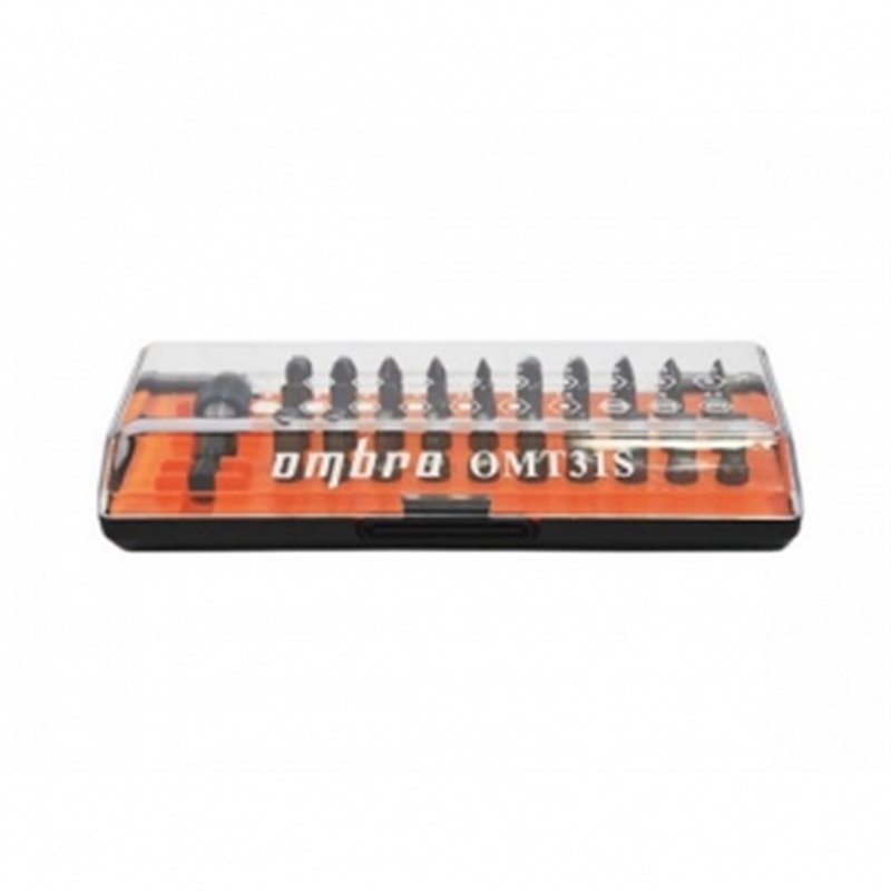 Набор бит 1/4 +магнитный держатель, 31 ед. OMBRA OMT31S