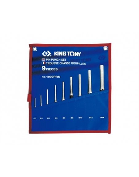 Набор выколоток 2-14 мм (9 предм.) KING TONY (1009PRN)