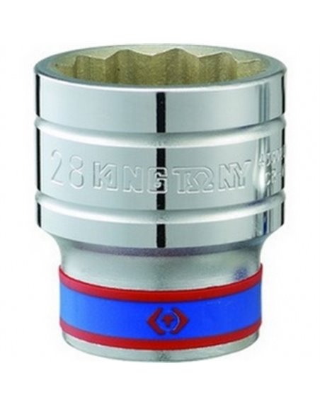 1/2"DR.SOCKET 28mm 12PT CHROME KING TONY (433028MR)