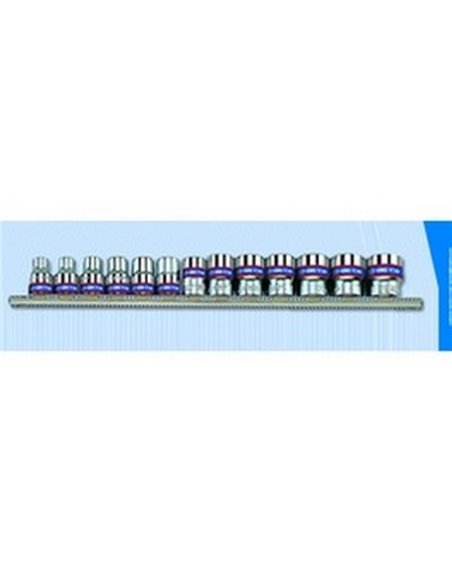 Набор головок 3/8" на планке 7-19мм (блистер) 13 пр. KING TONY (3513MR)