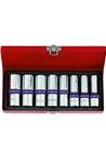 Набор торцевых головок 1/2" глуб. 6-гранных12-23mm 8 пр.KING TONY (4308MR)