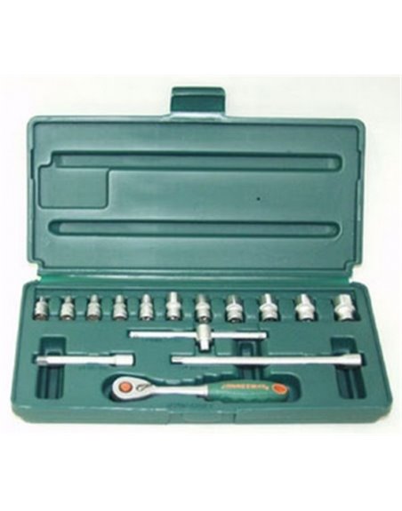 Набор торцевых головок 1/4DR 4-14, 15 предм. JONNESWAY S04H2715S