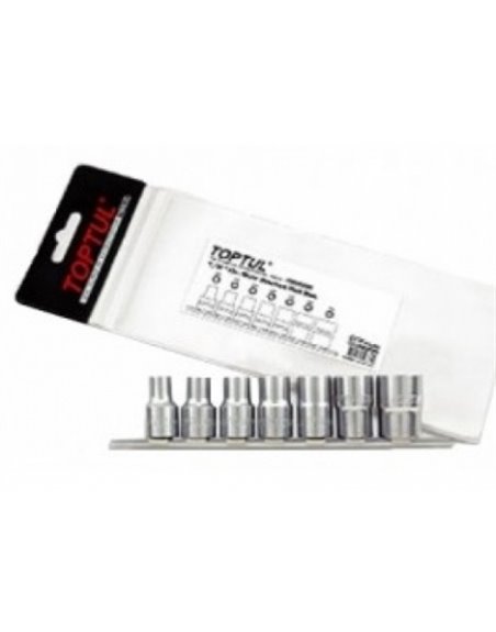 Набір головок TORX 1/2 E10-E24 7ед.(звезда Давида) TOPTUL GAAG0704