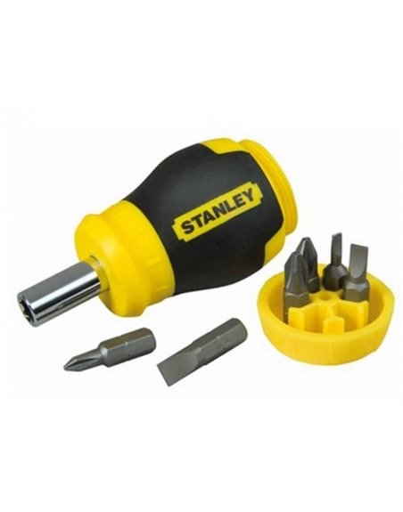 Отвертка STANLEY Multibit Stubby с 6-ю сменными битами