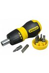 Відвертка STANLEY Multibit Stubby реверсивна з 6-ю змінними бітами
