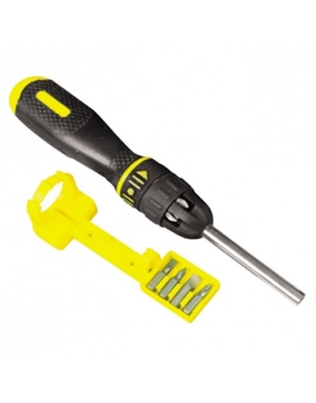 Отвертка STANLEY Multibit реверсивная с 10-ю сменными битами