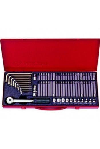 Универсальный набор инструментов 3/8", TORX, SPLINE, HEX, 69 предметов KING TONY (5169PR)