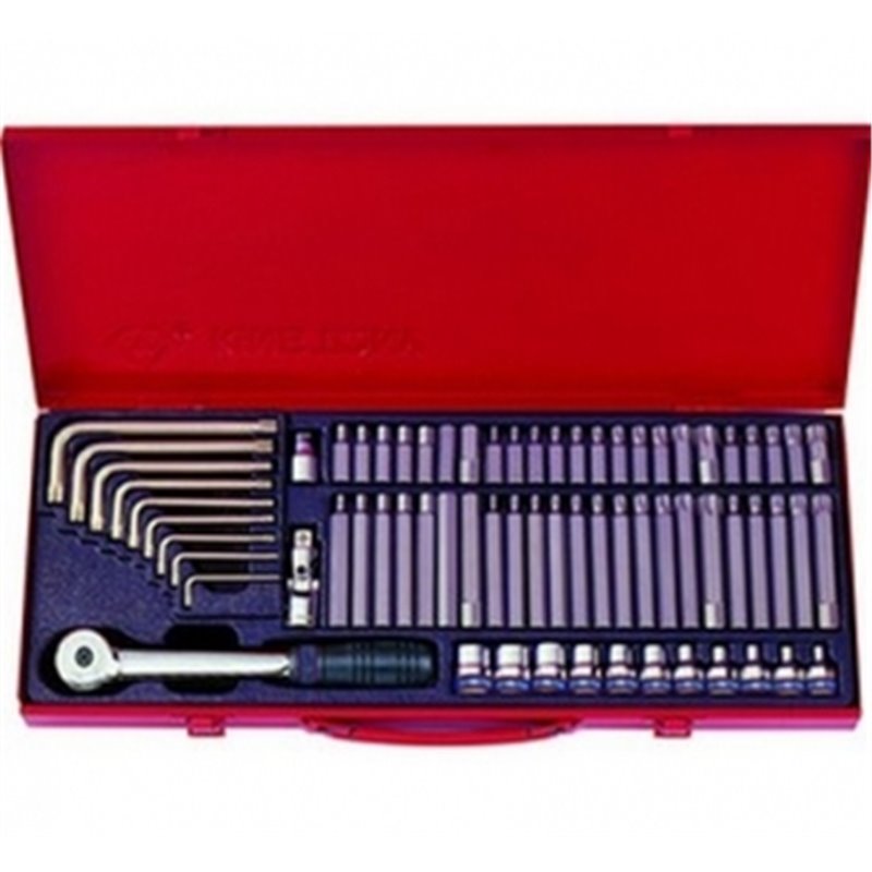Универсальный набор инструментов 3/8", TORX, SPLINE, HEX, 69 предметов KING TONY (5169PR)