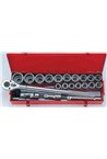 Набір головок 3/4" 23пр. 21-50мм 12гр. KING TONY (6023MR)