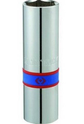 Головка свечная 1/2" 16мм 6гр. с резин. KING TONY (463516R)