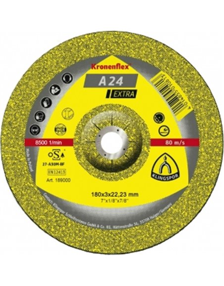 Отрезной круг (180х3х22,23) Klingspor A 24 Extra (189000)