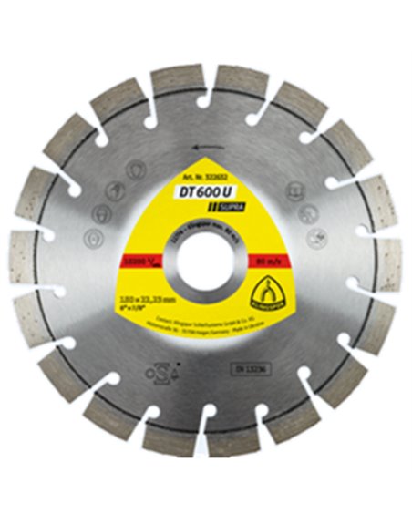 Алмазный отрезной круг (140х2,4х22,23) Klingspor DT 600 U Supra (325046)