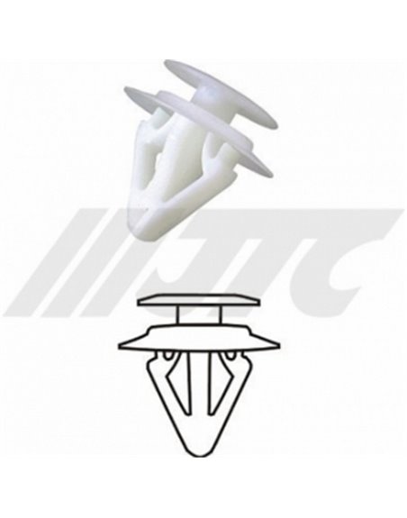 Автомобильная пластиковая клипса крепежна уп 100 шт. JTC RD38